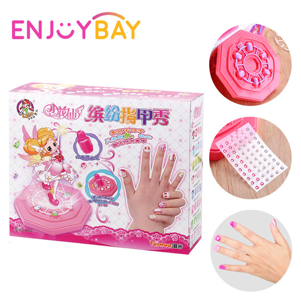 Enjoybay 72pcs Kids Pretend Play Makeup Toy Cartoon Princess Nail Sticker Toy Girls Nail Art Beauty Toy Funny Gifts for Children