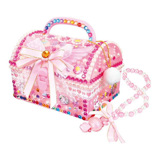 Children's DIY Handmade Creative Angel Treasure Box Stickers Diamond Girl Jewelry Box Children's Educational Toys