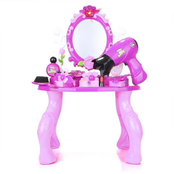 ranxian Luxury Simulation Makeup Dressing Tools Kit for Kids Dresser Children Simulation Pretend Play Hand Case Baby Kids Toys +NB