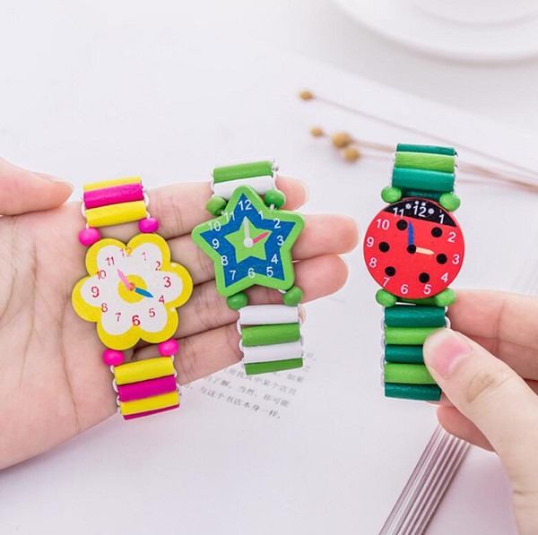 Wooden Cartoon Watch Toys Wooden Crafts Children Student Stationery Gifts Festival Gifts Prizes Factory Outlet