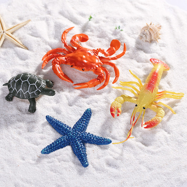 Play house toys, children's simulation marine animal model toys, static beach model toys wholesale, children's beach gift toys!