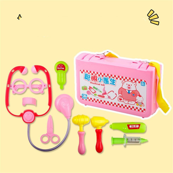 Children Artificial Pretend Play And Dress Up Doctor Toy 9 Pieces Set Simulation Receive Diagnosis Box Stethoscope Medical Toys 12 9bq W