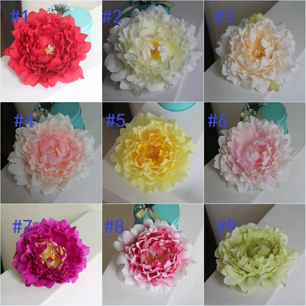 200pcs artificial flowers Silk Peony Flower Heads Wedding Party Decoration supplies Simulation fake flower head home decorations 15cm