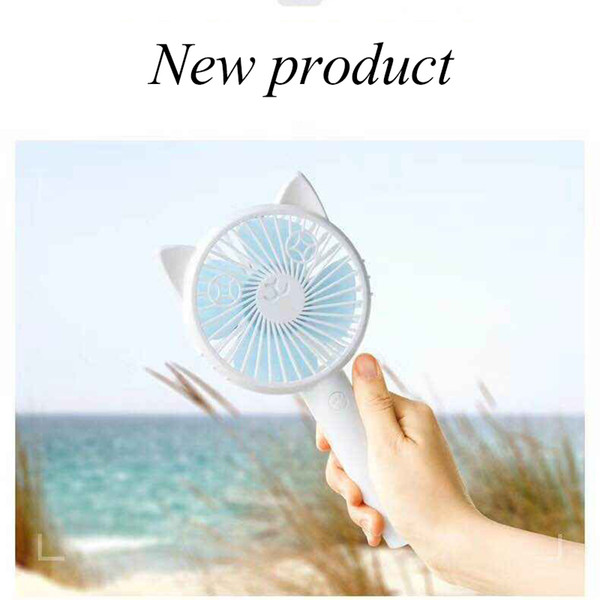 Cat Face mini Fan Portable Fan USB Charging Cool Removable Rotating Handheld Mini Outdoor Fans Pocket Fan Large wind power for Gifts