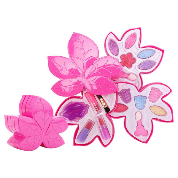 Princess toys girls make up set Maple leaf Kids Girls Makeup Tool Kit Girls Pretend Play Make Up Toys fast shipping