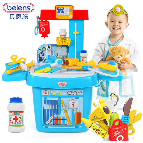 Beiens New Baby Kids Funny Toys Doctor Play sets Simulation Medicine Box Doctor Toys Stethoscope Injections Children gifts
