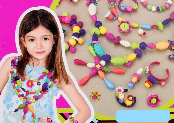 DIY Children's Intelligence Bead Toy/Arts and Crafts for Girls/-72 Pieces Set