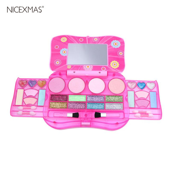 Makeup Play Set Princess Girls All-In-One Deluxe Cosmetic Toys & Real Make up Palette with Mirror (Washable)