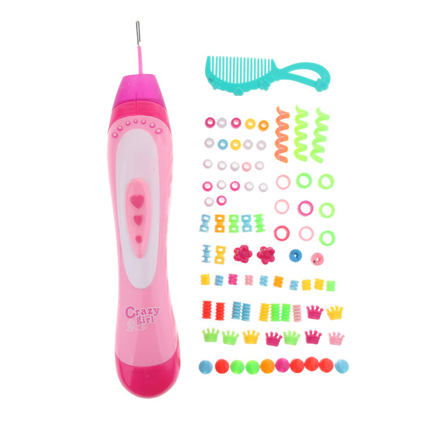 Girls Fashion Braider Hair Accessories Dress Up Kids Toys For Children DIY Intelligence Development Pretend Play Costume
