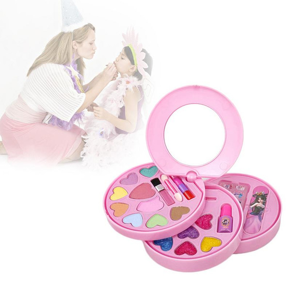 Safe Non-toxic Children's Cosmetics Set DIY Makeup Pretend Play Toys Princess Girls Make Up Games Kids Nail Polish Lipstick Kit
