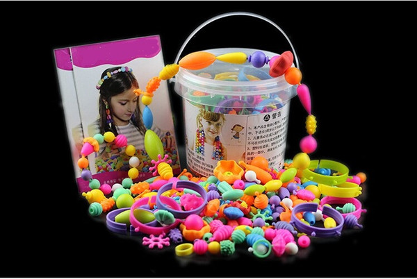 DIY Children's Intelligence Bead Toy/Arts and Crafts for Girls/-290 Pieces Set