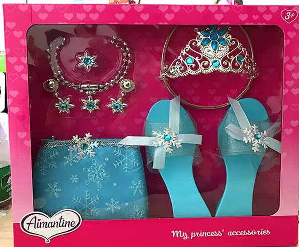 cosplay/Crown princess shoes necklace /Fashion kids party /The little girl dresses up