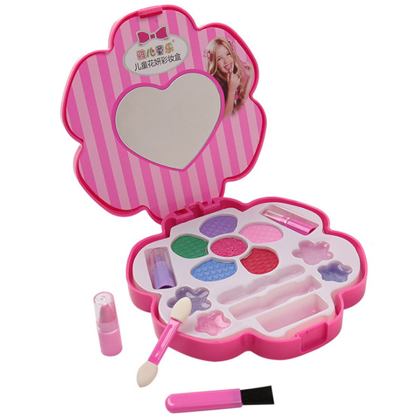 New Arrive Children Pretend Play Make Up Toys Pink Cosmetic Beauty Fashion Toy Kits for Girls Birthday Gift 2019