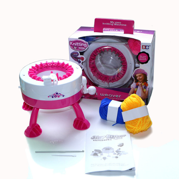 [TOP] Weaving loom dreams Kids DIY knitting wool machine Penguin smart weaver with 2 woodlens educational learn toy girl gift