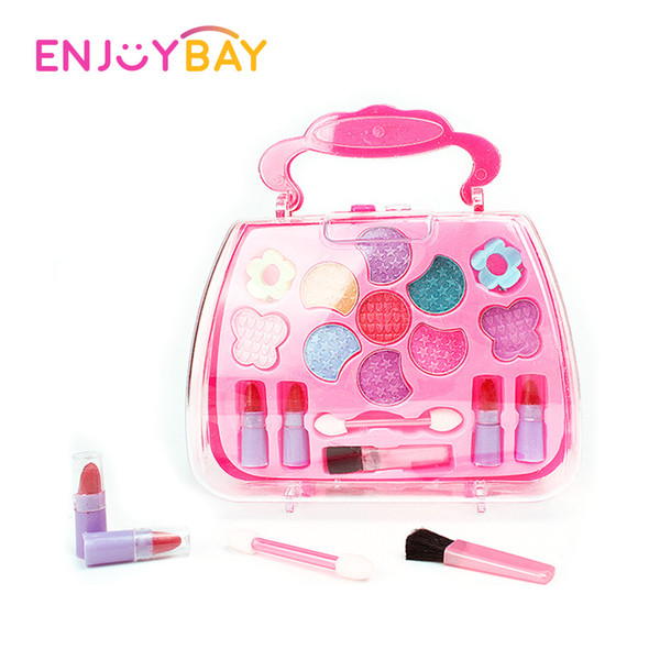 Enjoybay Girl Pretend Princess Toys Non-toxic Make Up Toy Kids Cosmetic Travel Box Toy Creative Birthday Gifts for Children
