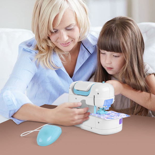 New ideas and new ways to play electronic light & sound mini sewing machine Sew clothes toy child girl gift play house toys