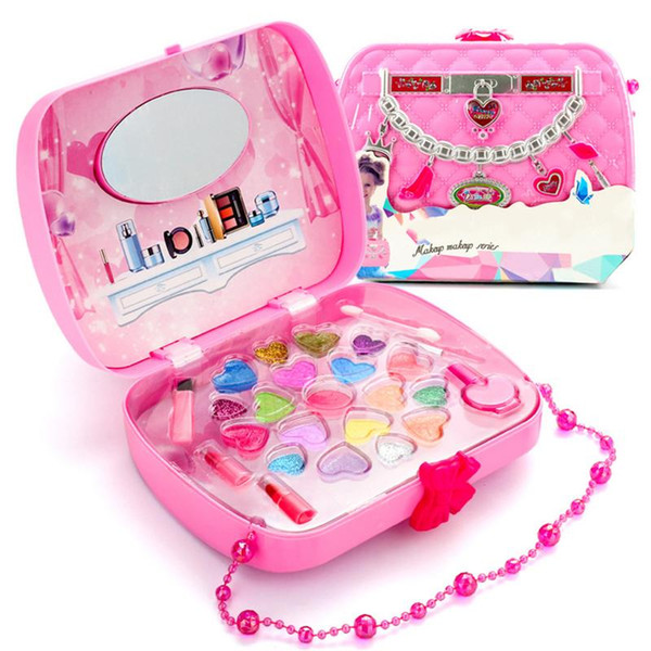 Make Up Set Toys Pretend Play Simulation Cosmetic Bag Beauty Hair Salon Toy Makeup Tools Kit Children Pretend Play Toys Girls