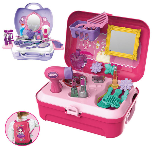 Pretend Play Beauty Fashion Toy Children's House Makeup Toys Series Simulation Girl Dressing Table Dressing Jewelry Toy Set