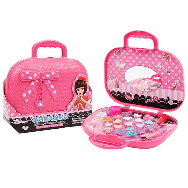 Children's Simulation Cosmetics Tool Makeup Box Princess Set Safe Non-toxic Lip Balm Nail Polish Girl Toy