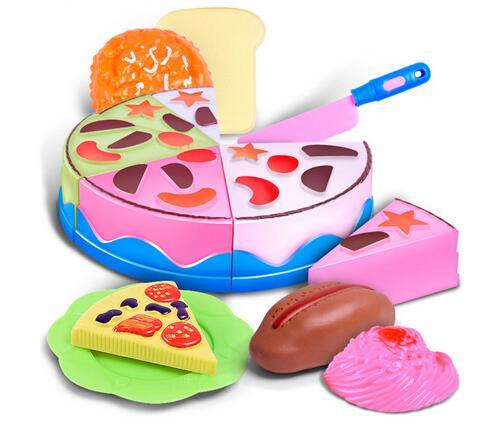 3sets/lot Classic Kitchen Toy Cake Cuting Two Style Pretend Play Cooking Toy Children DIY Educational Role Play