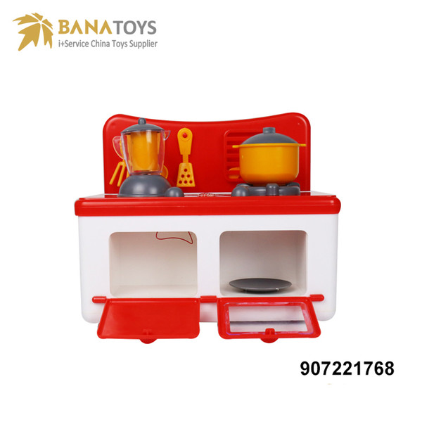 Girl pretend play plastic mini modern electric furnace kitchen cabinet toy for children gift childhood memories Free Shipping