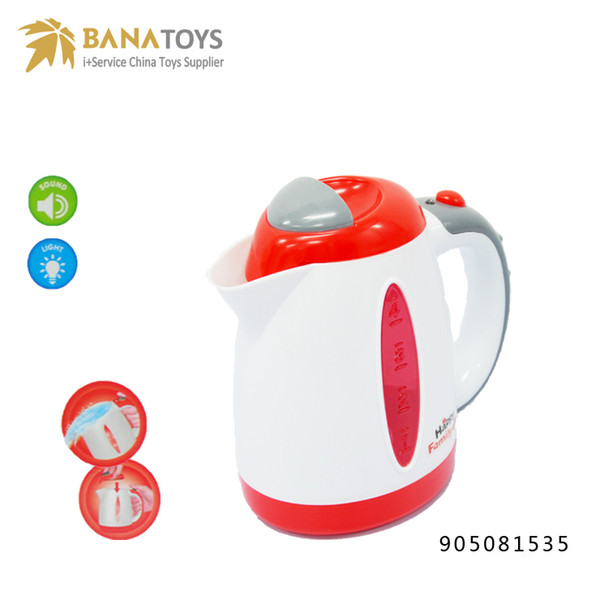 2017 Girl Pretend Play Kitchen Set Toy Plastic Mini Kettle Electrical Kettle with Light Not Included 4*AA Battry Free Shipping