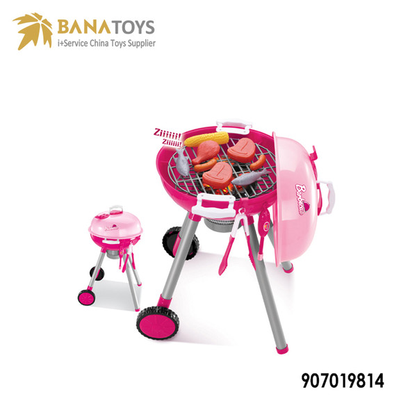 New portable barbecue toy cookware play sets children play house plastic mini modern outdoor barbecue set