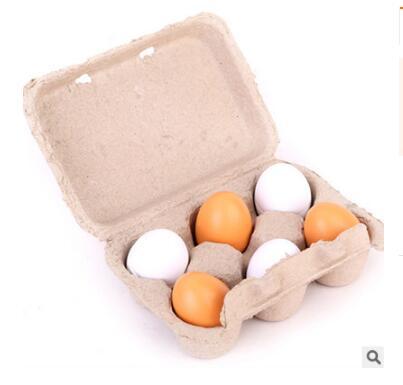High quality simulation toy egg duck egg group 6 boxed children play house wooden egg toy China wholesale manufacturers