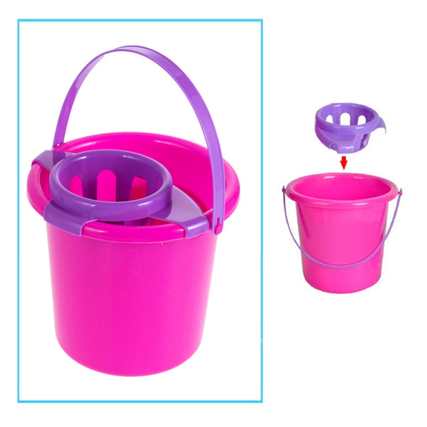 Fun Cleaning Play Set Girls Housekeeping Pink Broom/Mop/Bucket/Dustpan/Cleaning Brush Sweep Pretend Play Toy Kit
