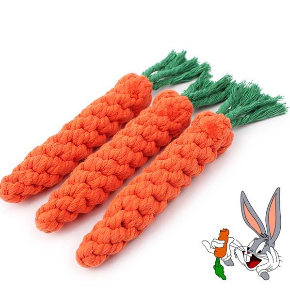 HOT kitchen Kid Pet Ball Play Clean Teeth Dog Knot Carrot Toy For Fun Knot Pet Puppy Toy Rope Dog Cotton Chew Toy