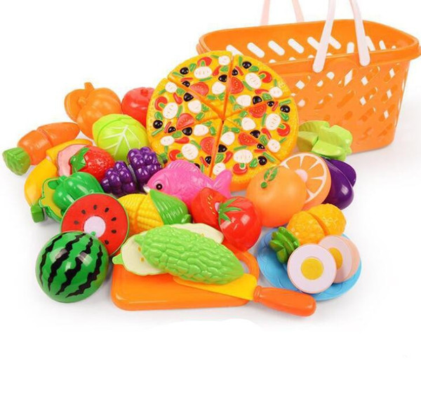 Children Play House Toy Cut Fruit Plastic Vegetables Kitchen Toy Baby Classic Kids Toys Pretend Educational Toys