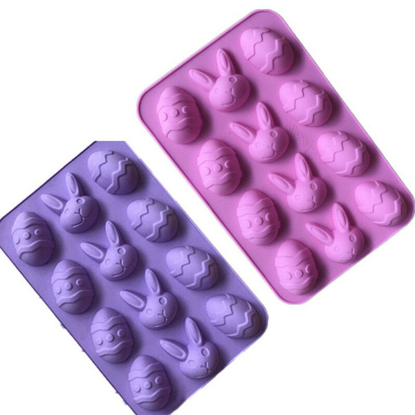 Easter Halloween Rabbit Egg Mold Ice Cube Silicone Bakeware DIY Model Cookie Chocolate Cake Booking Tool MMA1458