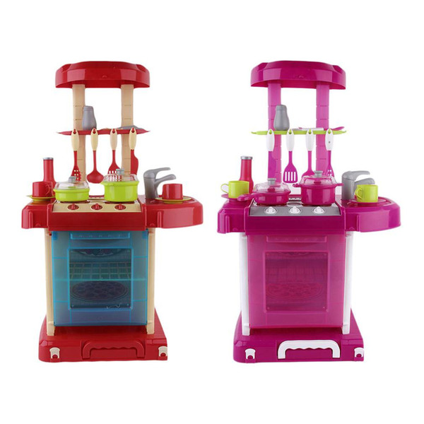 Kitchen Toys Children Play Toy Large Kitchen Cooking Simulation Table Model Utensils Toys Baby Early Educational Pretend