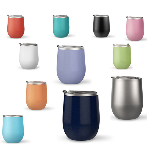 Party Cup 9oz Egg Cups With Lids 304 Stainless Steel Wine Glass New Rose Gold Coffee Beer Mugs Thermos Tumblers Water Bottles