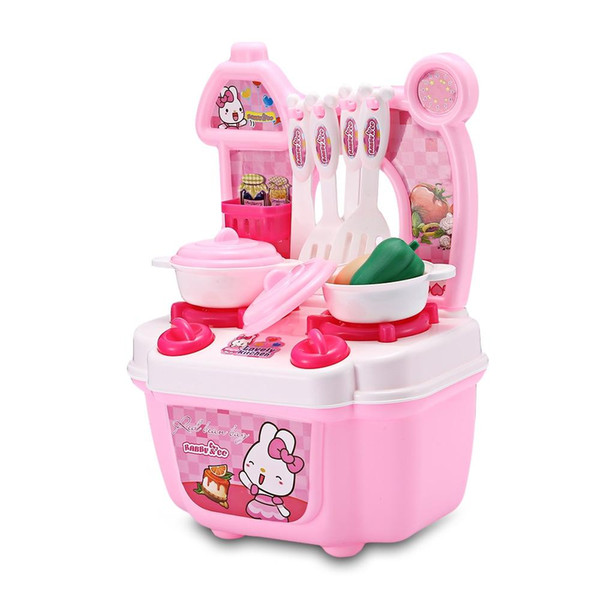 Children Kitchen Cooking Set DIY Pretend Play Kitchen Toys Kids Household Playset Simulation Classic Toy Kids Gifts VB