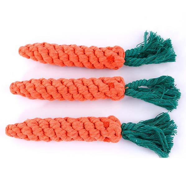 HOT kitchen Kid Pet Ball Play Clean Teeth Dog Knot Carrot Toy For Fun Knot Pet Puppy Toy Rope Dog Cotton Chew Toy