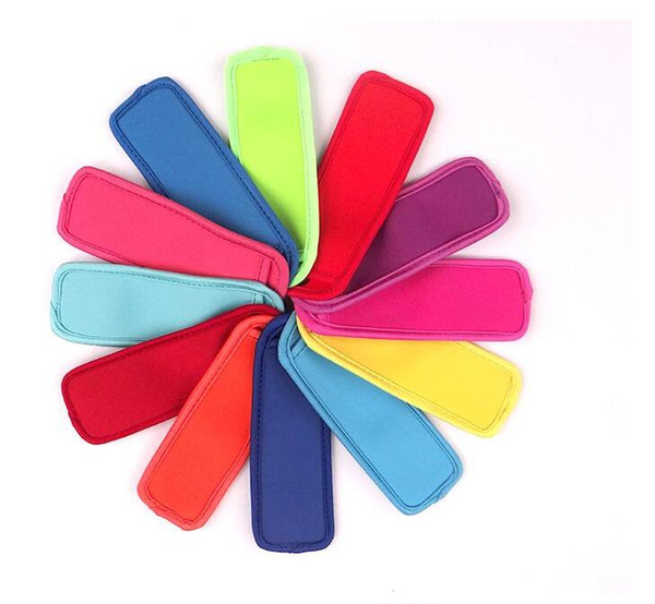 Hot sale Ice Sleeves Freezer Edge Covering High quality Popsicle Holders Pop 18cmX6cm Neoprene Waterproof for Kids Summer Kitchen Tools