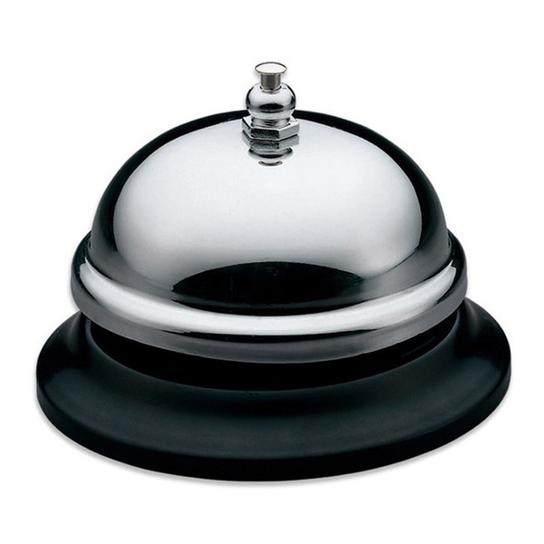 Wholesale- Hotel Service Steel Bell Call Ringer Ring Reception Restaurant Desk Kitchen Toy Creative Imitation Restaurant Game A# dropship