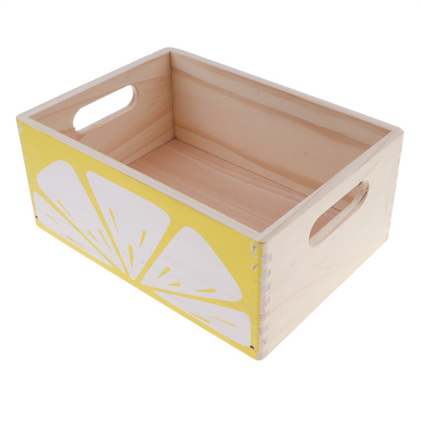Creative Wooden Lemon Storage Box for Ketchup Play Food Kitchen Pretend Play Cooking Props Chef Role Play Preschool Toys