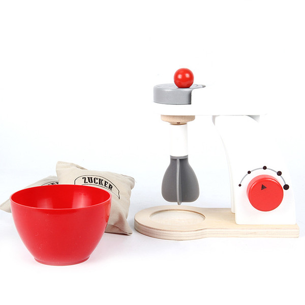 Wooden toy Play house Kitchen toy set Mini grinding machine Role play Bean polishing cooking pots and pans set DIY children toys
