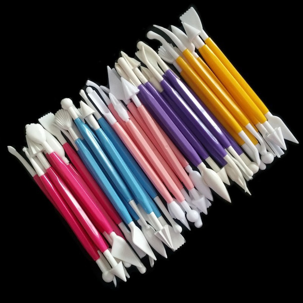 8pcs/lot Kitchen baking tools kits fondant cake decorating tools set plastic cake engraving cutting pens cream pastry tools
