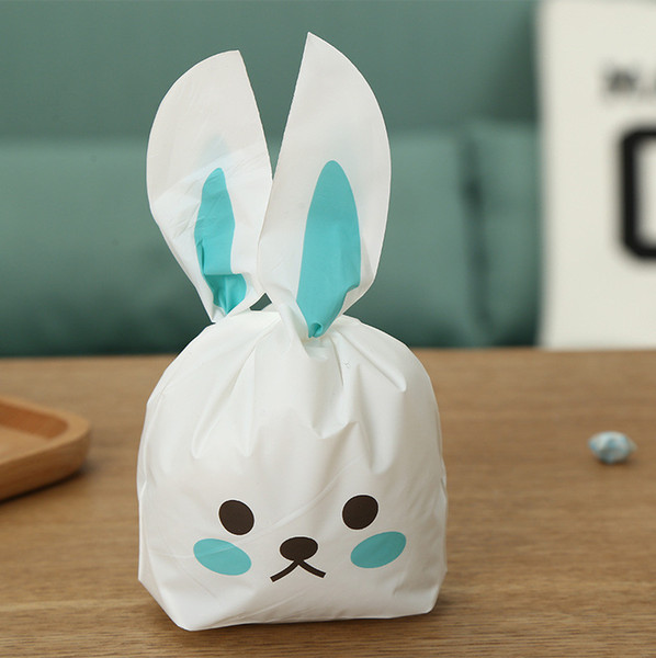 Easter Bunny Cookie Bags Cute Rabbit Ear Biscuit Candy Self-adhesive Packaging Bag Birthday Wedding Favors Gift Bags Easter Party Decor DHL