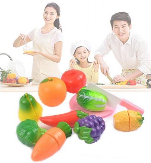 wholesale New Fruit Cutting Set Role Play Pretend Reusable Fruit Vegetable Food Kitchen