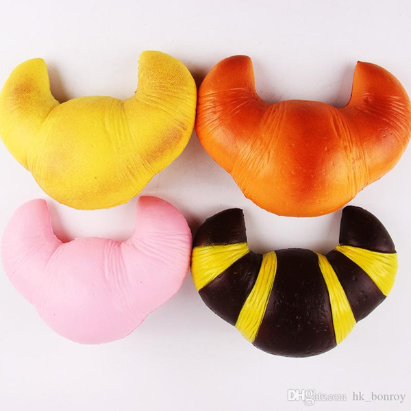 Upscale NEW Arrival Kawaii rare squishy Jumbo Super slow rising 18cm croissant wholesale Sweet Cream Scented Bread Kid Toys Gift