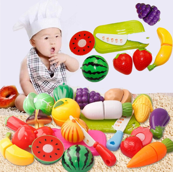 hot New Fruit Cutting Set Role Play Pretend Reusable Fruit Vegetable Food Kitchen toys