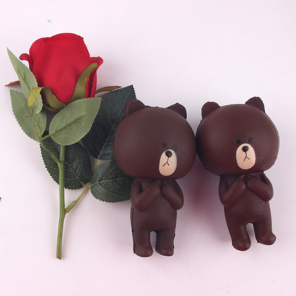 12CM Jumbo Kawaii Cute Squishy Rilakkuma Bear Cartoon Slow Rising bread Soft Cake bun Sweet Charm Scented Kid Toy Gift Wholesale