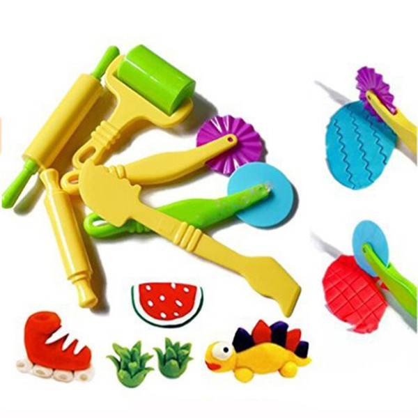 Color Play Dough Model Tool Toys Creative 3D Plasticine Tools Playdough Set, Clay Moulds Deluxe Set, Learning & Education Toys