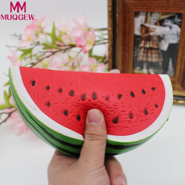 Wholesale- watermelon Jumbo Slow Rising Squishies Toys Scented Squeeze watermelon Stress Relief Toy Pendant Bread Kid Toy Gift