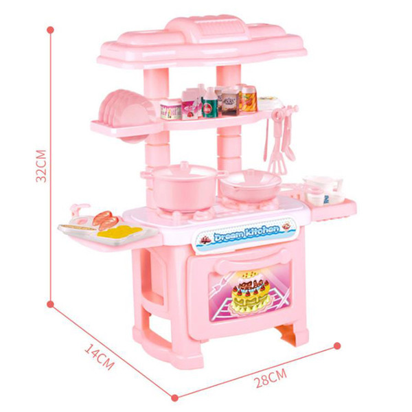 Lovely Girl Mini Play House Toy Girls Simulation Cooker Kitchen Toy Set Hot Sale Cutlery Model Set Gift for Kids