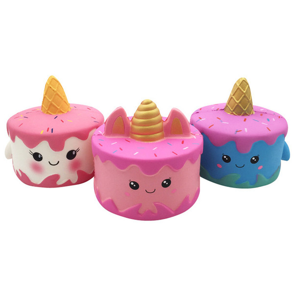 Squishy CutePink unicorn Toys 11CM Colorful Cartoon Unicorn Cake Tail Cakes Kids Fun Gift Squishy Slow Rising Kawaii Squishies